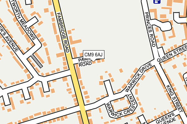 CM9 6AJ map - OS OpenMap – Local (Ordnance Survey)