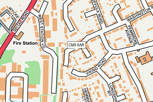 CM9 6AR map - OS OpenMap – Local (Ordnance Survey)