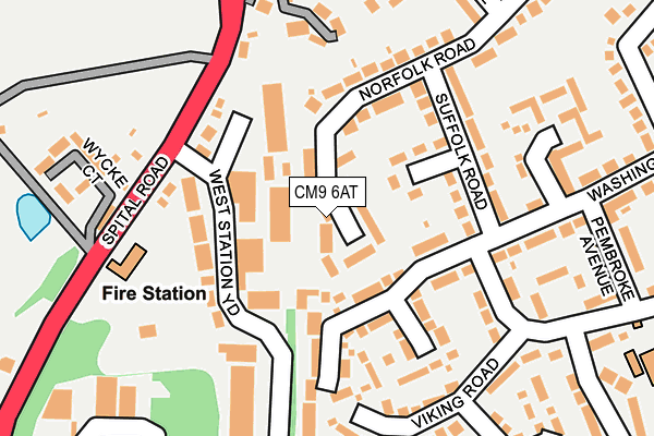 CM9 6AT map - OS OpenMap – Local (Ordnance Survey)