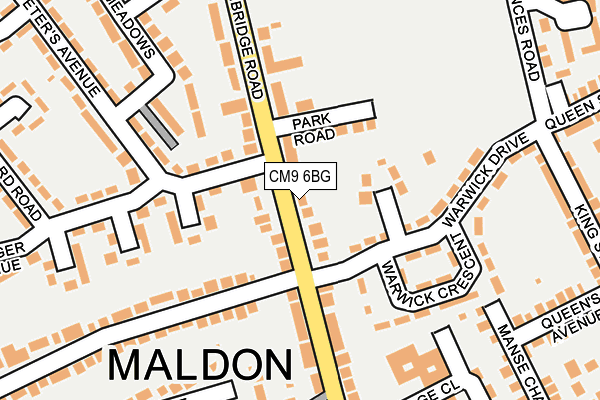 CM9 6BG map - OS OpenMap – Local (Ordnance Survey)