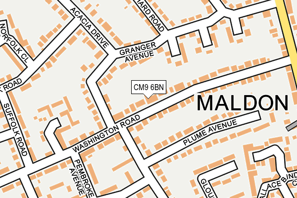 CM9 6BN map - OS OpenMap – Local (Ordnance Survey)