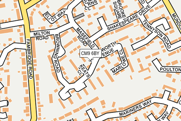 CM9 6BY map - OS OpenMap – Local (Ordnance Survey)