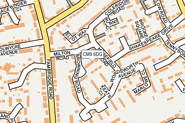 CM9 6DG map - OS OpenMap – Local (Ordnance Survey)