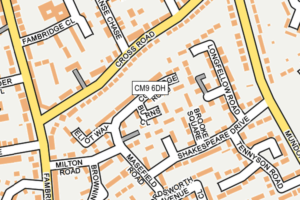 CM9 6DH map - OS OpenMap – Local (Ordnance Survey)