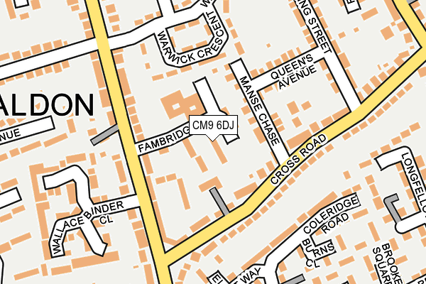 CM9 6DJ map - OS OpenMap – Local (Ordnance Survey)