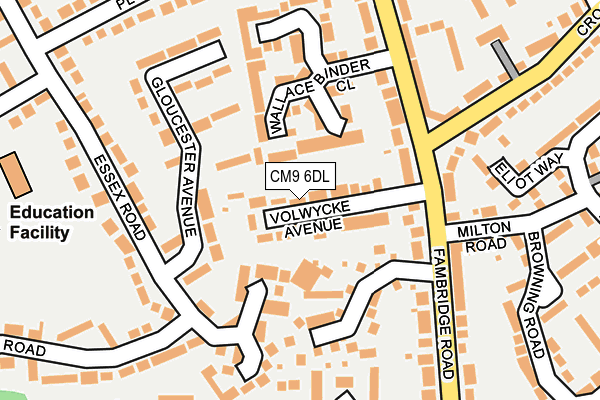 CM9 6DL map - OS OpenMap – Local (Ordnance Survey)