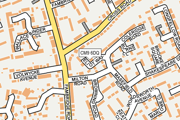 CM9 6DQ map - OS OpenMap – Local (Ordnance Survey)