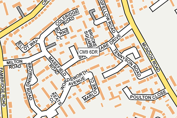 CM9 6DR map - OS OpenMap – Local (Ordnance Survey)