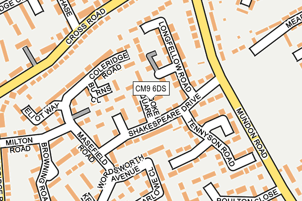 CM9 6DS map - OS OpenMap – Local (Ordnance Survey)