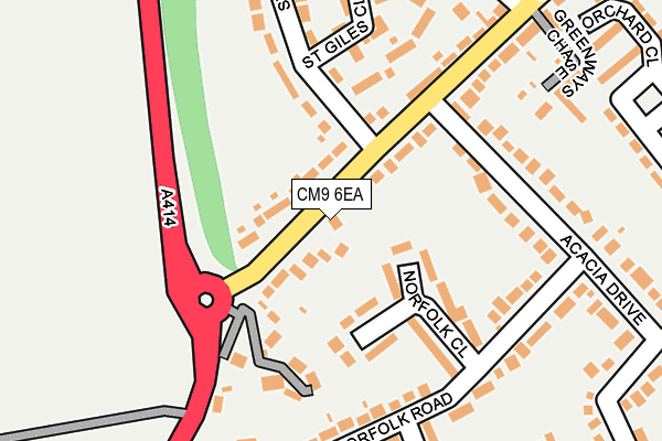 CM9 6EA map - OS OpenMap – Local (Ordnance Survey)