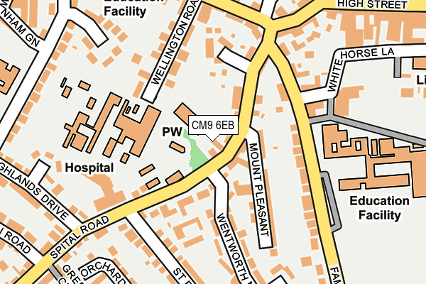 CM9 6EB map - OS OpenMap – Local (Ordnance Survey)