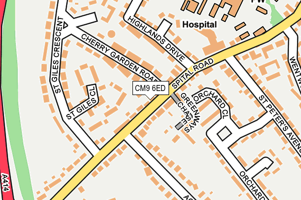 CM9 6ED map - OS OpenMap – Local (Ordnance Survey)