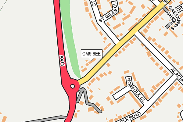 CM9 6EE map - OS OpenMap – Local (Ordnance Survey)