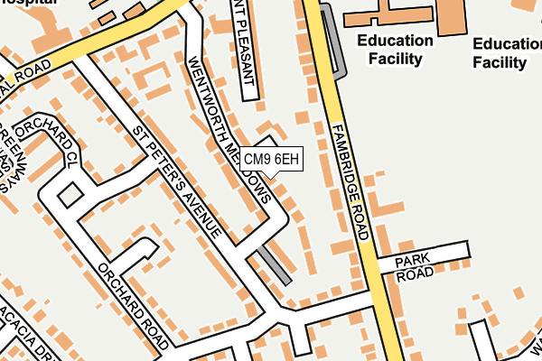 CM9 6EH map - OS OpenMap – Local (Ordnance Survey)