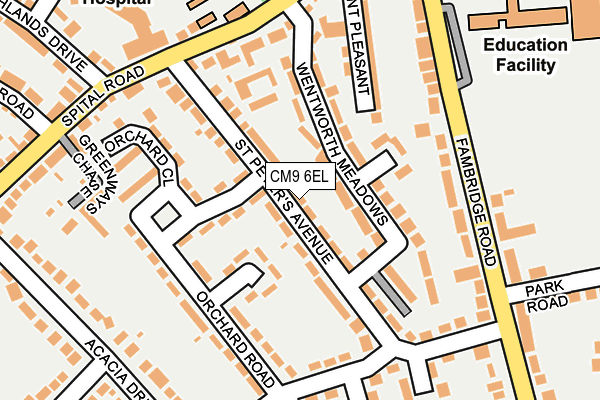 CM9 6EL map - OS OpenMap – Local (Ordnance Survey)