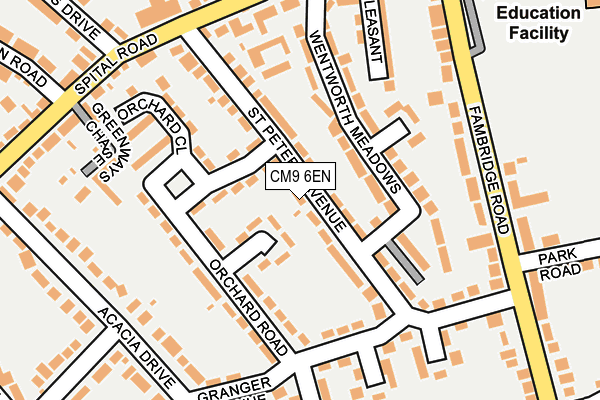 CM9 6EN map - OS OpenMap – Local (Ordnance Survey)