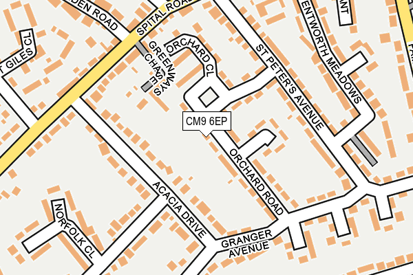 CM9 6EP map - OS OpenMap – Local (Ordnance Survey)