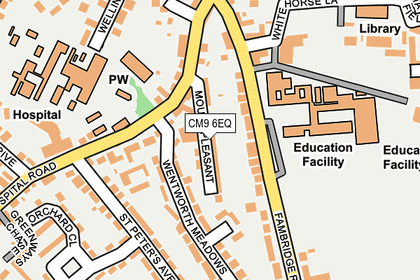 CM9 6EQ map - OS OpenMap – Local (Ordnance Survey)