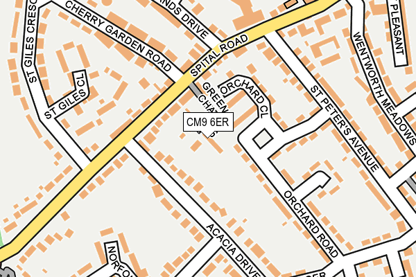 CM9 6ER map - OS OpenMap – Local (Ordnance Survey)