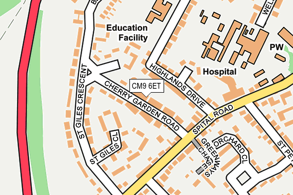 CM9 6ET map - OS OpenMap – Local (Ordnance Survey)