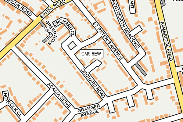 CM9 6EW map - OS OpenMap – Local (Ordnance Survey)