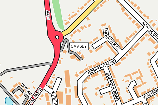 CM9 6EY map - OS OpenMap – Local (Ordnance Survey)