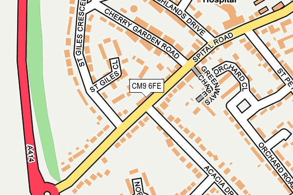 CM9 6FE map - OS OpenMap – Local (Ordnance Survey)