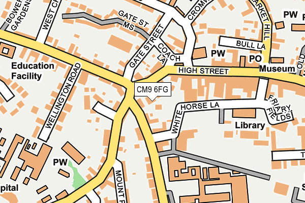 CM9 6FG map - OS OpenMap – Local (Ordnance Survey)
