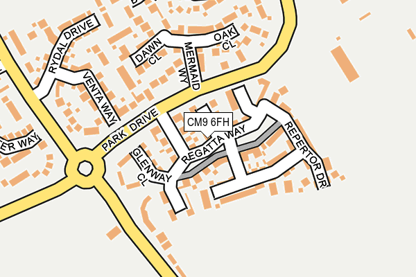 CM9 6FH map - OS OpenMap – Local (Ordnance Survey)