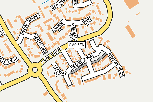 CM9 6FN map - OS OpenMap – Local (Ordnance Survey)