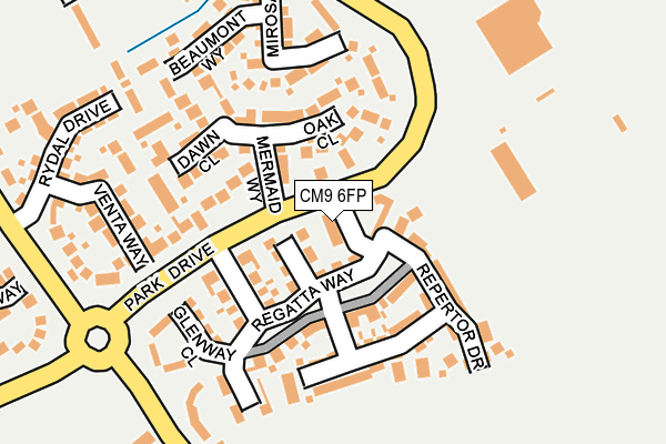 CM9 6FP map - OS OpenMap – Local (Ordnance Survey)