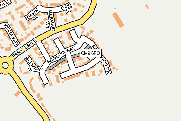 CM9 6FQ map - OS OpenMap – Local (Ordnance Survey)