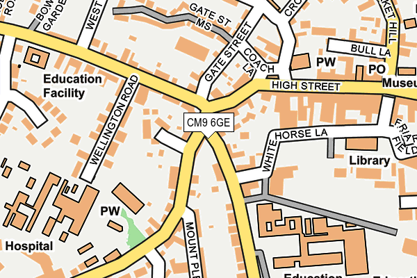 CM9 6GE map - OS OpenMap – Local (Ordnance Survey)