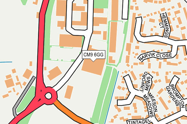 CM9 6GG map - OS OpenMap – Local (Ordnance Survey)