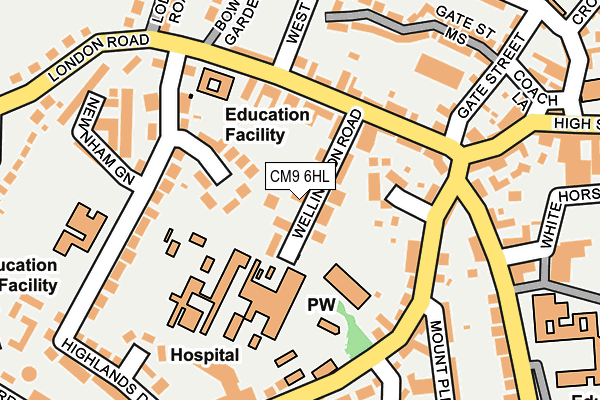 CM9 6HL map - OS OpenMap – Local (Ordnance Survey)