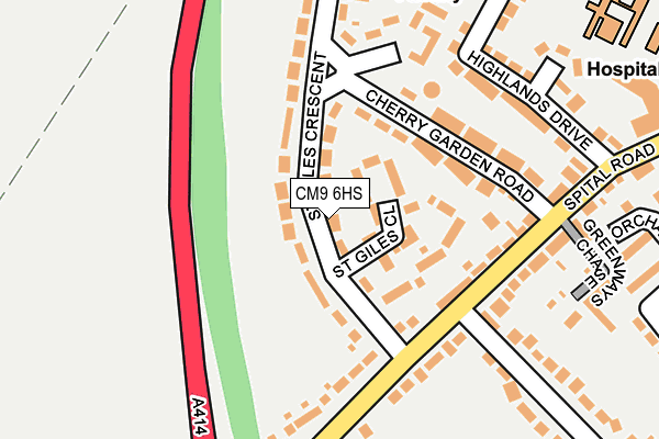 CM9 6HS map - OS OpenMap – Local (Ordnance Survey)