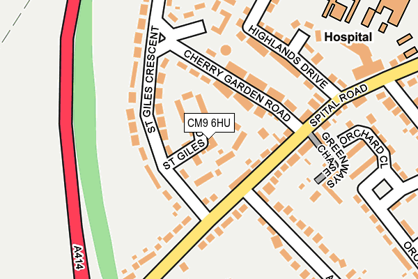 CM9 6HU map - OS OpenMap – Local (Ordnance Survey)