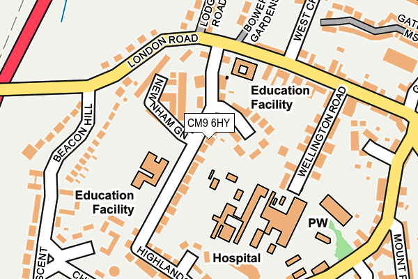 CM9 6HY map - OS OpenMap – Local (Ordnance Survey)