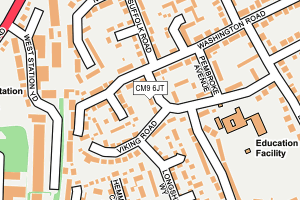 CM9 6JT map - OS OpenMap – Local (Ordnance Survey)