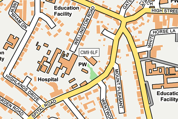 CM9 6LF map - OS OpenMap – Local (Ordnance Survey)