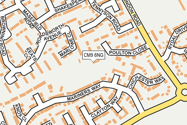 CM9 6NG map - OS OpenMap – Local (Ordnance Survey)