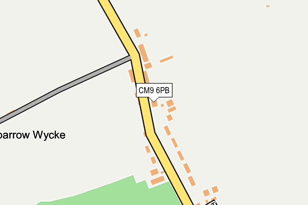 CM9 6PB map - OS OpenMap – Local (Ordnance Survey)