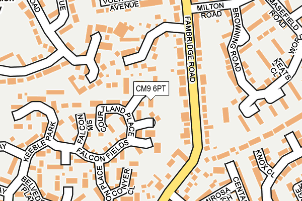 CM9 6PT map - OS OpenMap – Local (Ordnance Survey)