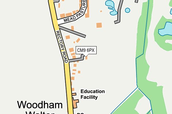 CM9 6PX map - OS OpenMap – Local (Ordnance Survey)