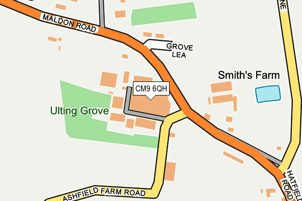 CM9 6QH map - OS OpenMap – Local (Ordnance Survey)