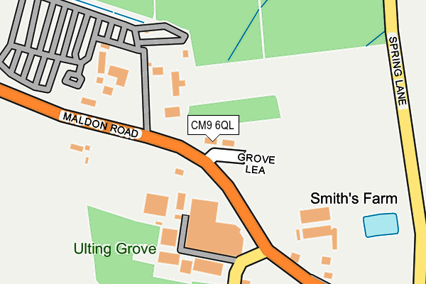 CM9 6QL map - OS OpenMap – Local (Ordnance Survey)