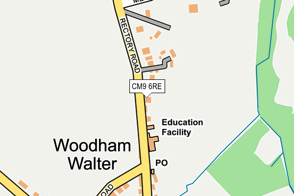 CM9 6RE map - OS OpenMap – Local (Ordnance Survey)