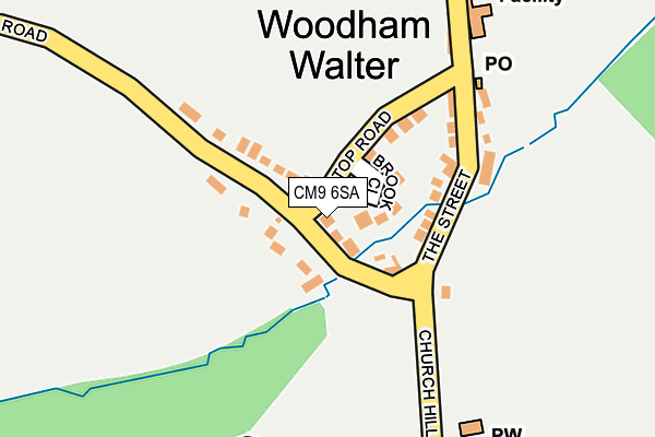 CM9 6SA map - OS OpenMap – Local (Ordnance Survey)