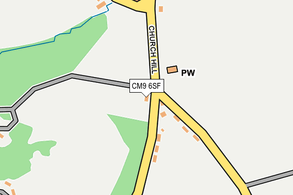 CM9 6SF map - OS OpenMap – Local (Ordnance Survey)