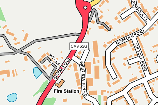 CM9 6SG map - OS OpenMap – Local (Ordnance Survey)